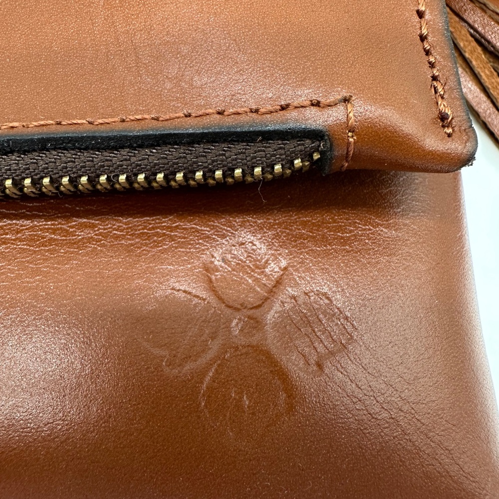 Patricia Nash Corfu Heritage Leather Crossbody Bag Tan With Dust Bag NWT - Picture 4 of 16